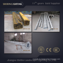 Q235 galvanizado Lightinbg postes de metal en la luz de calle